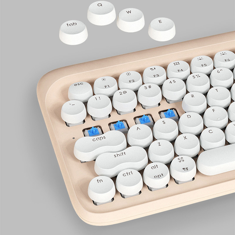 Lofree 79 phím trà sữa không dây Bluetooth cơ khí Backlit bàn phím chuột