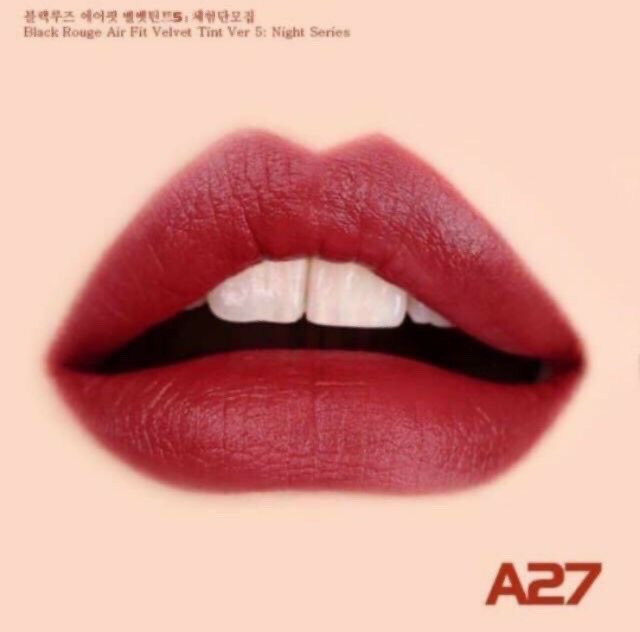 Son Black Rouge A27 Ver 6 Airfit Velvet Tint Version 6  , A27 Màu đỏ đầy quyến rũ