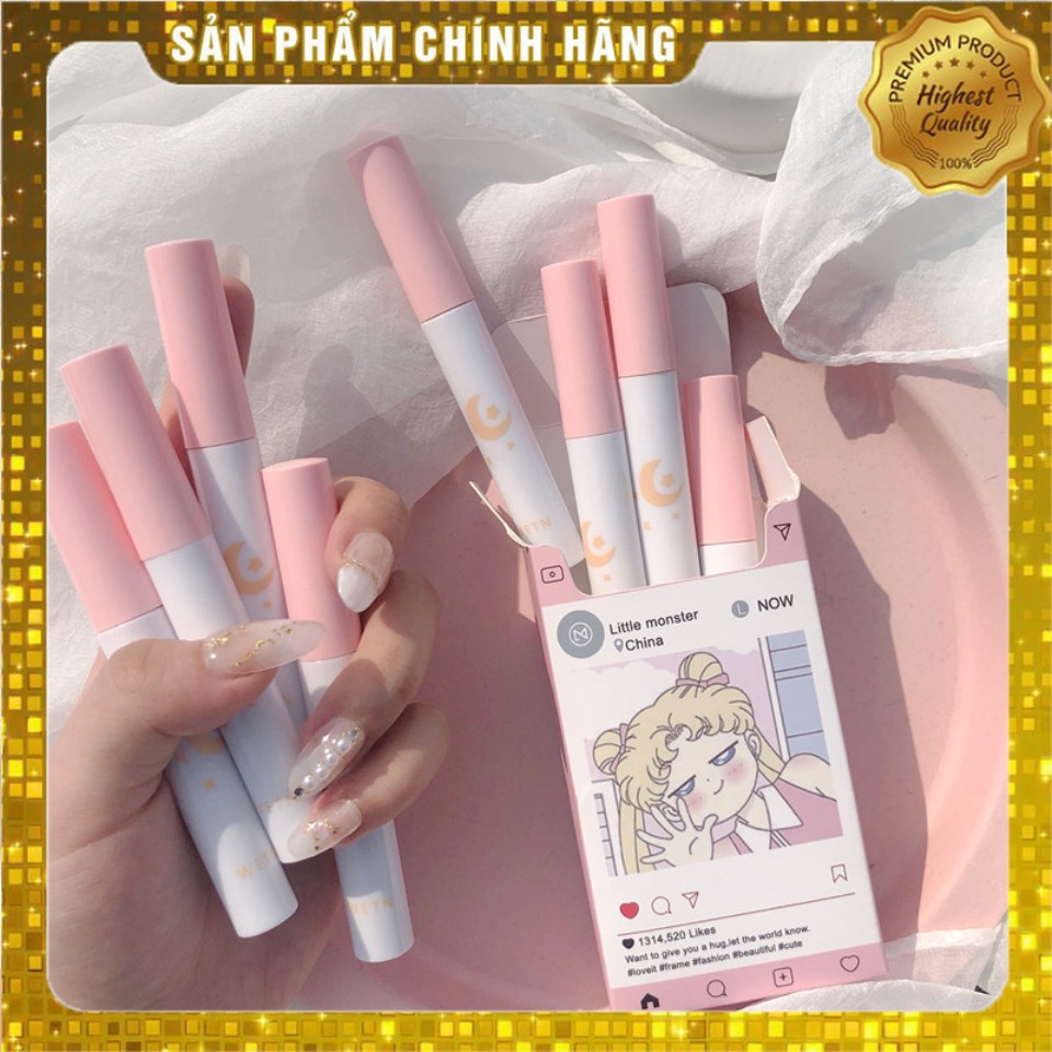 Set 8 thỏi son kem lì wetn phiên bản thủy thủ mặt trăng siêu lì , siêu mềm mượt môi