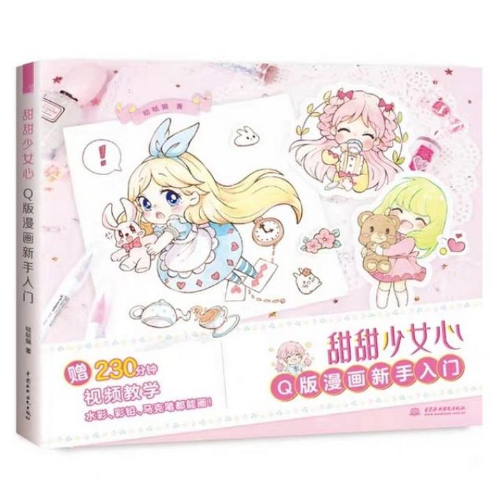 Giáo trình dạy vẽ chibi thiếu nữ ngọt ngào tóc vàng Tập Artbook dễ ...