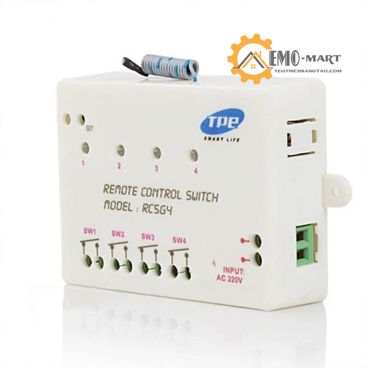 Công tắc điều khiển từ xa rf 4 cổng rc5g4