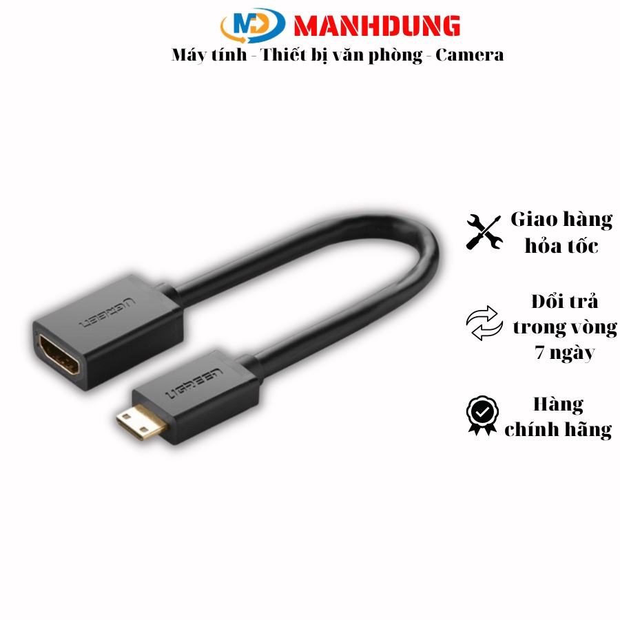 Cáp nối dài mini hdmi to hdmi dài 20cm ugreen 20137 chính hãng