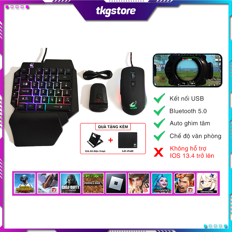 Combo Meiying M2 Ultimate và bàn phím chuột chơi game PUBG Mobile, Free Fire, COD