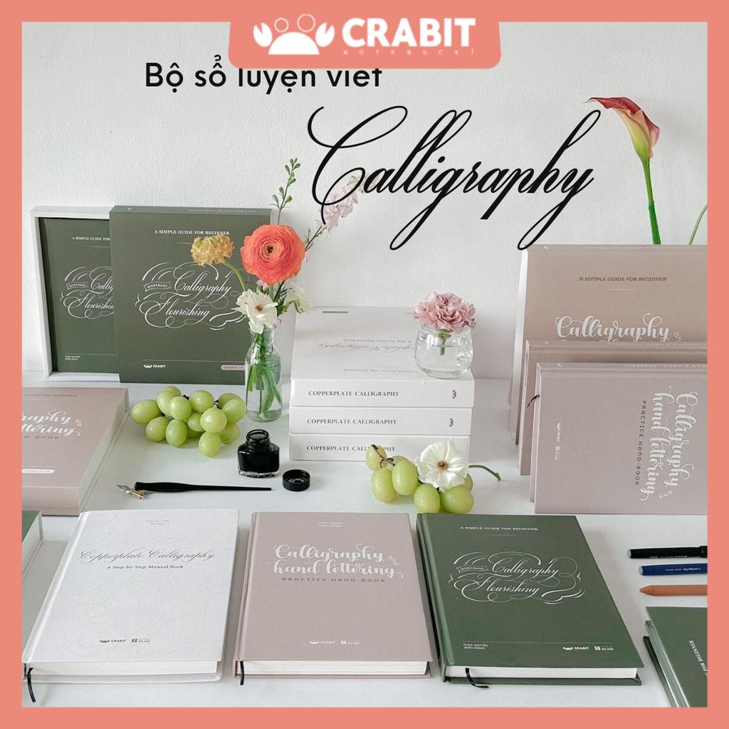 Sổ luyện viết Calligraphy kèm bộ bút chuyên dụng Crabit vở tập việt Calligraphy modern calligraphy handwriting copperplate flourish