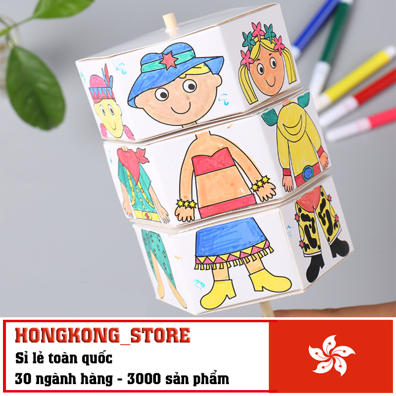 Đồ chơi ghép hình tô màu độc đáo cho bé - Đồ chơi khối ghép hình xoay lắp