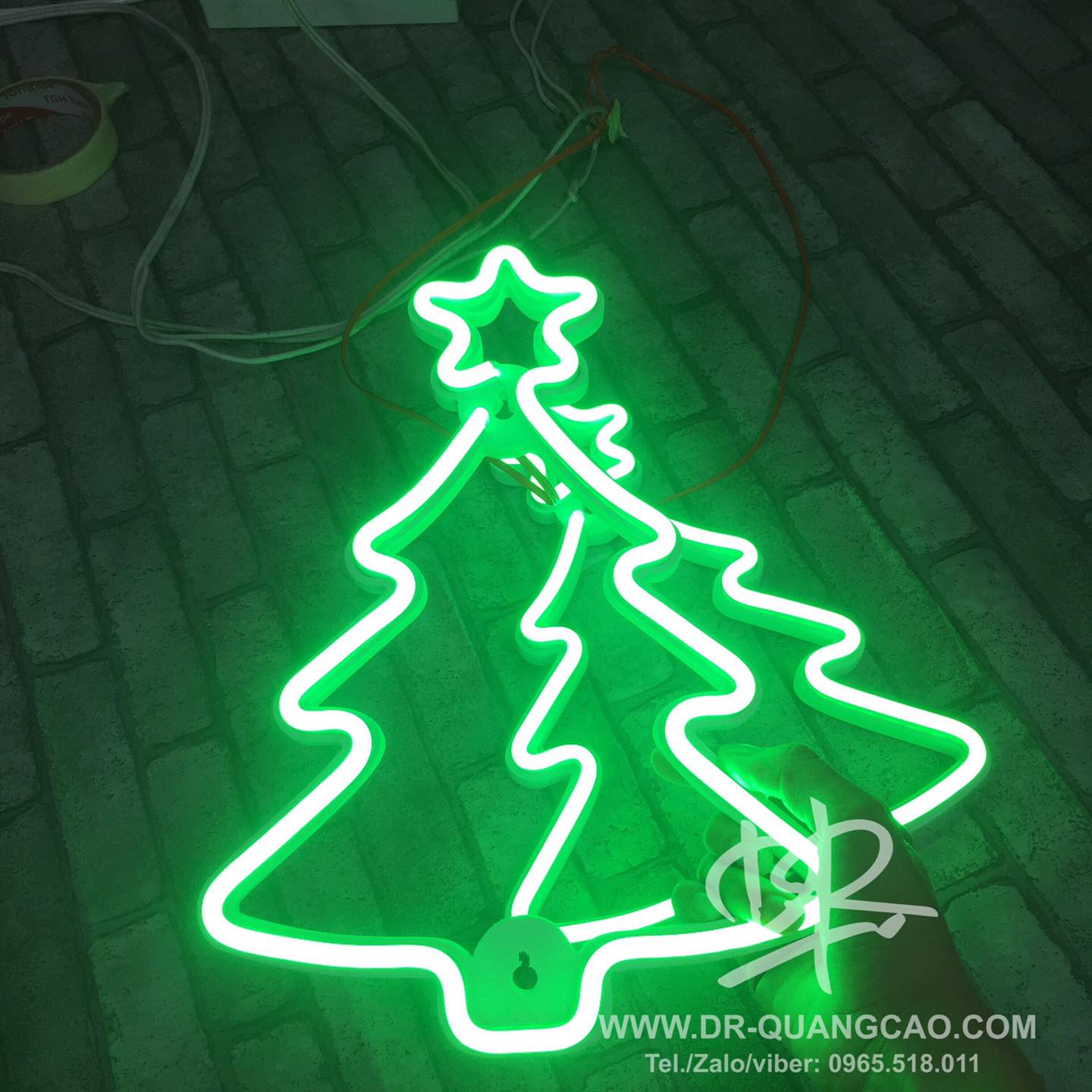 Đèn led neon trang trí, led neon decor, đèn ngủ, đèn led neon hình cây thông noel
