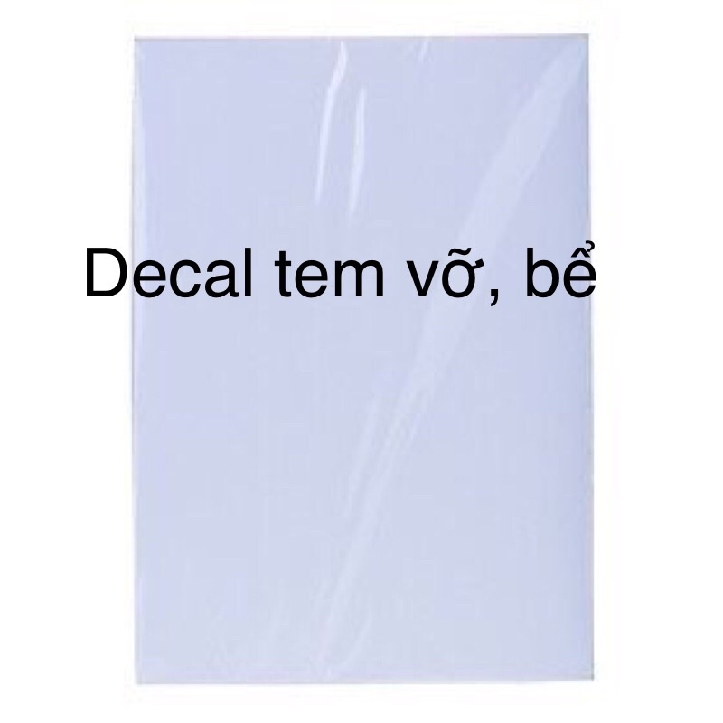 10 tờ giấy decal A4 dùng in tem vỡ, tem bể, tem bảo hành