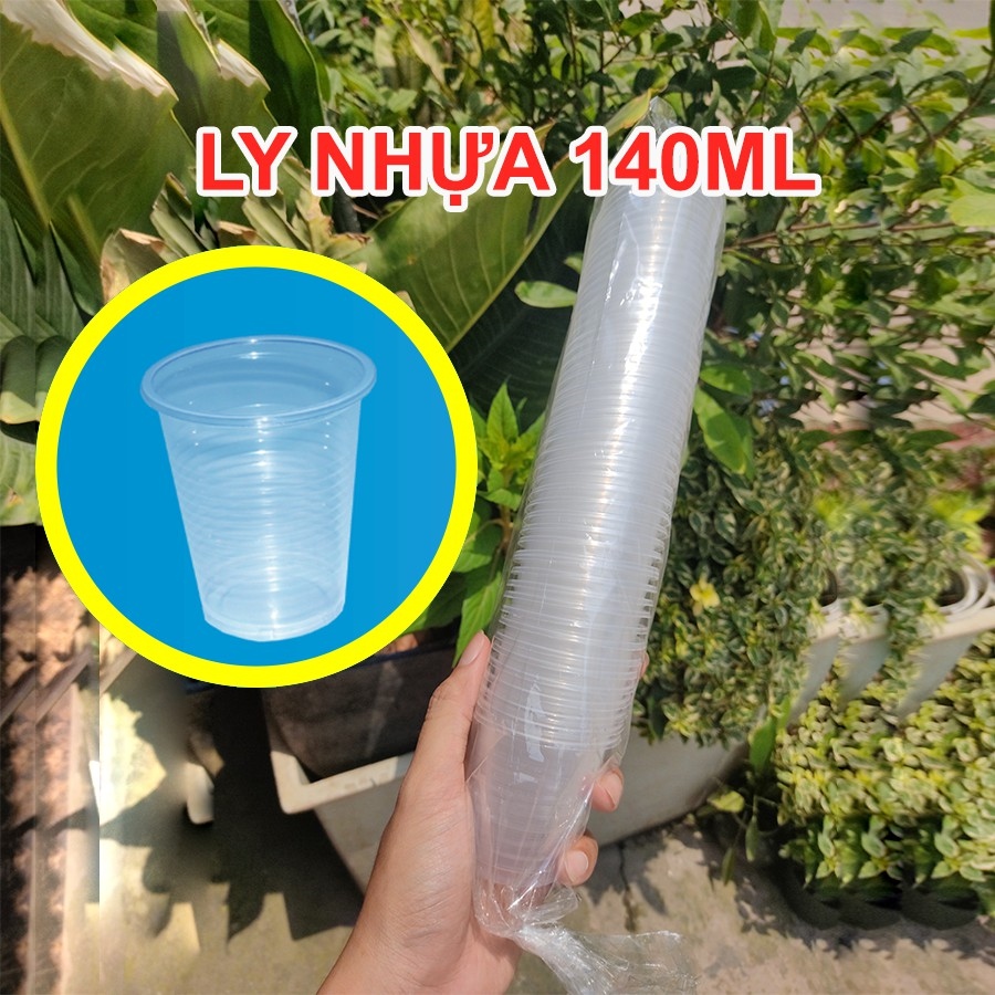 LỐC 50 CÁI LY NHỰA 140ML - Cốc nhựa uống nước đựng mẫu thử dùng một lần an toàn tiện lợi