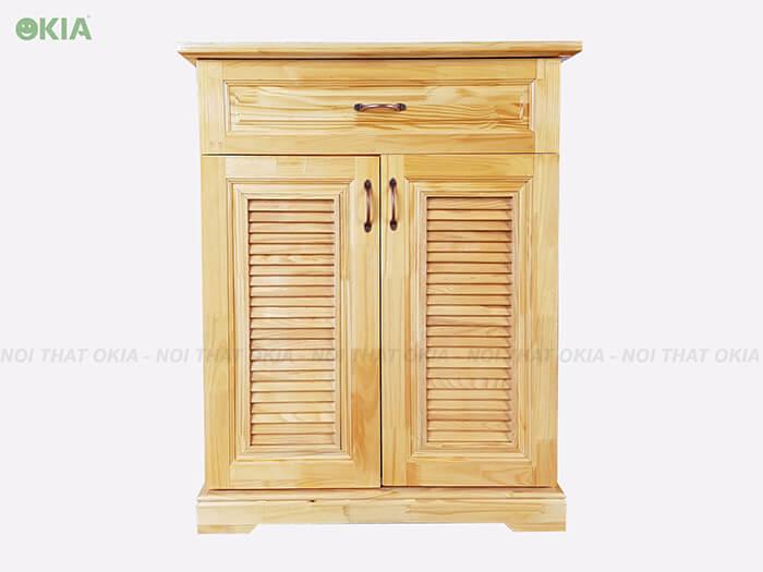 TỦ GIÀY GỖ THÔNG 2 CÁNH ngang 80cm , tủ dày dép gỗ