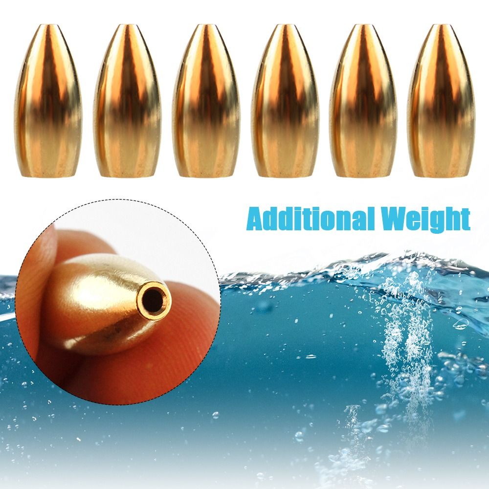 Fudizuo19 5 cái lốc Chất lượng cao Sharped dòng sinkers Trọng lượng đồng