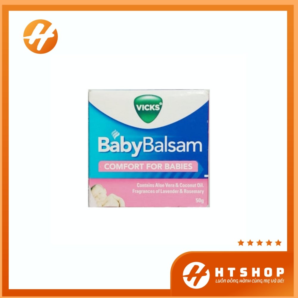 Dầu bôi ấm ngực - dầu nóng vick baby balsam cho bé từ 3 tháng tuổi hộp 50gram