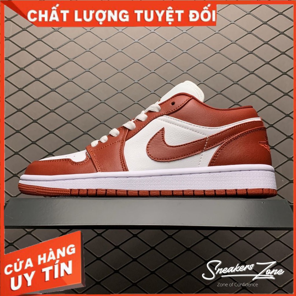 (FREESHIP+HỘP+QUÀ) Giày Thể Thao AIR JORDAN 1 Low Gym Red White Màu đỏ Trắng Thấp Cổ Cực Phong Cách SNEAKERS WORLD