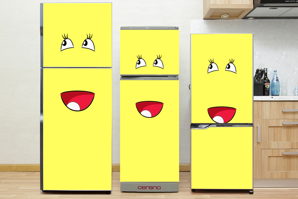 Decal dán tủ lạnh cao cấp - smile 3