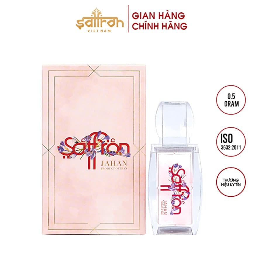 Nhụy Hoa Nghệ Tây Saffron Jahan 0,5 gram hỗ trợ sức khỏe cao cấp