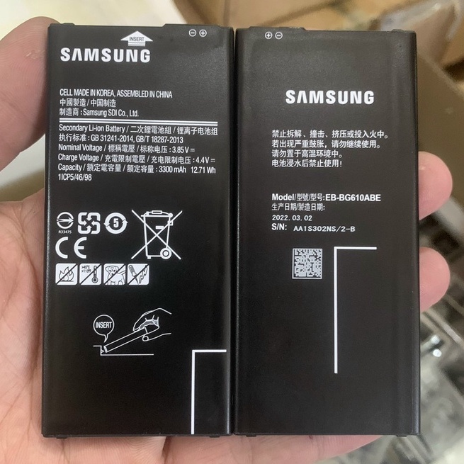 Pin samsung j7 prime / g610 zin - bảo hành 6 tháng lỗi 1 đổi 1