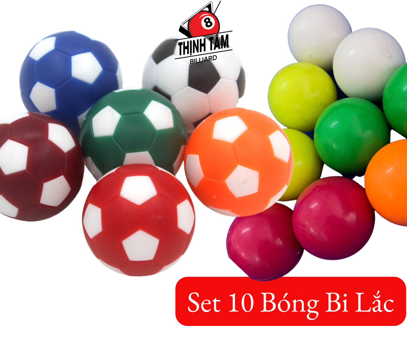   THỊNH TÂM  Bộ 10 Banh Bóng Bi Lắc 36mm Chọn Màu   Set 10 BÓNG   