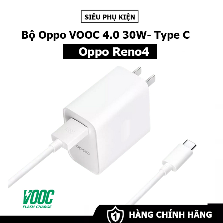 Bộ Sạc Nhanh VOOC 4.0 30W Cho Realme 6 - Chính Hãng - Fullbox