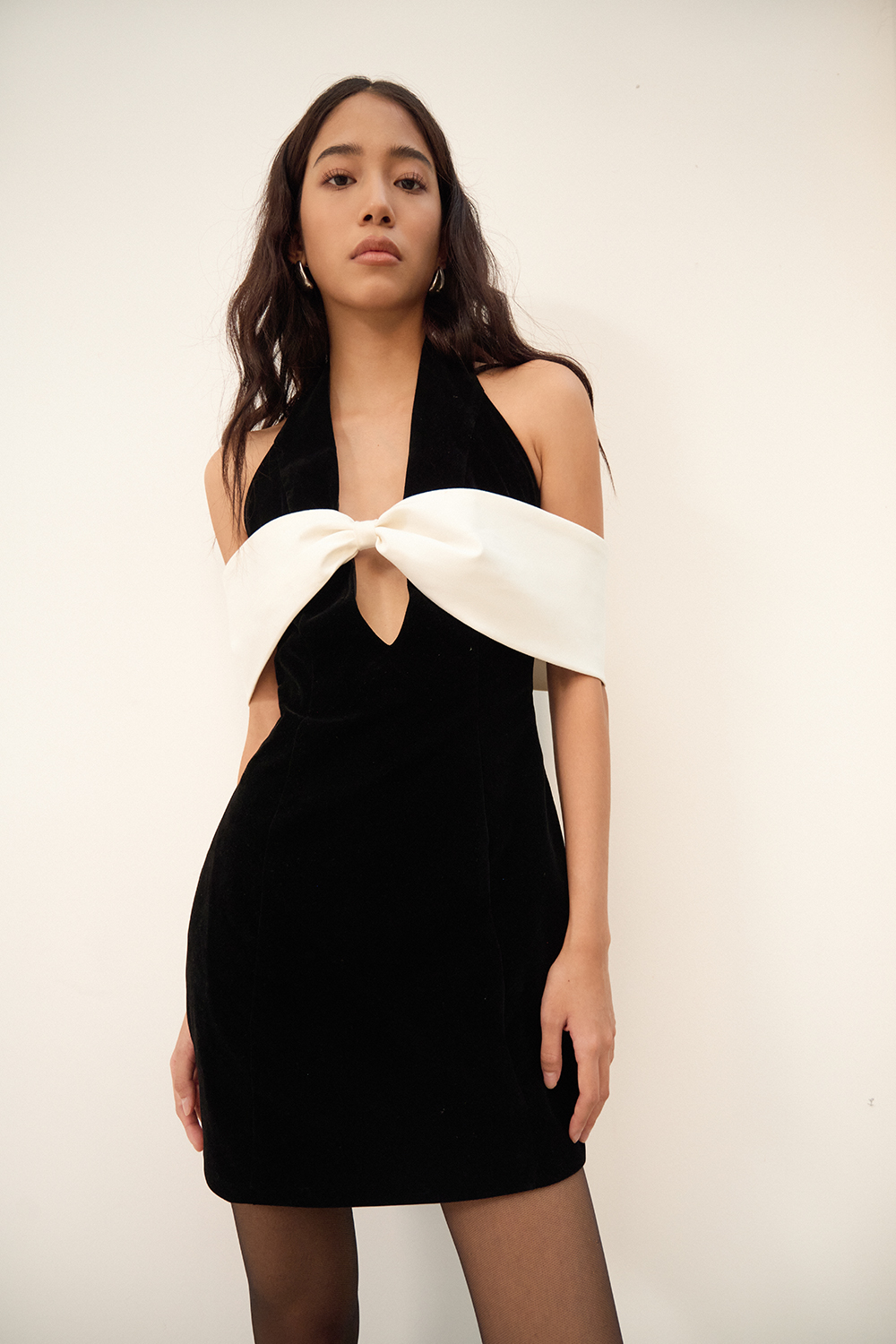 Season studios | donna dress đầm cổ yếm phối nơ
