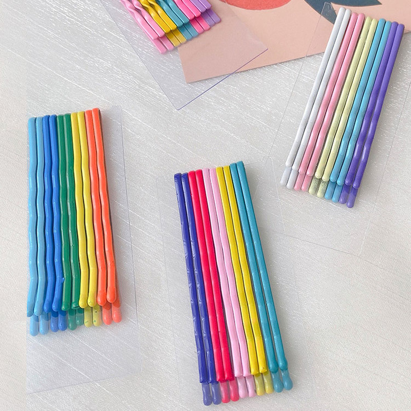 Set 10 ghim tăm cài tóc nhiều màu dễ thương cute