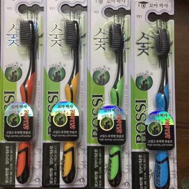 Sét 10 bàn chải đánh răng than tre