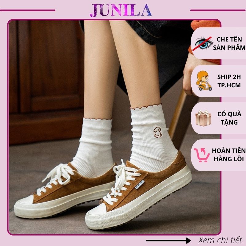 Tất vớ nữ cổ cao hoạt hình cún dễ thương cotton style hàn quốc cute cao cấp nhiều màu TN11