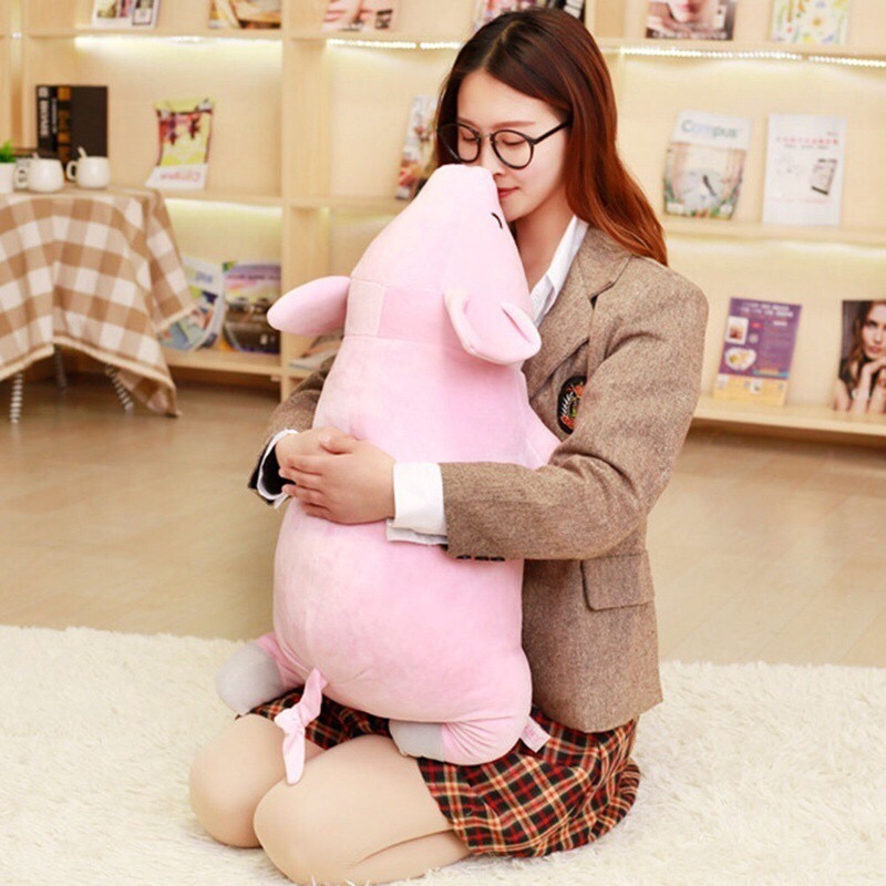 HEO BÔNG GẤU BÔNG HEO HỒNG LÔNG MỊN 50CM