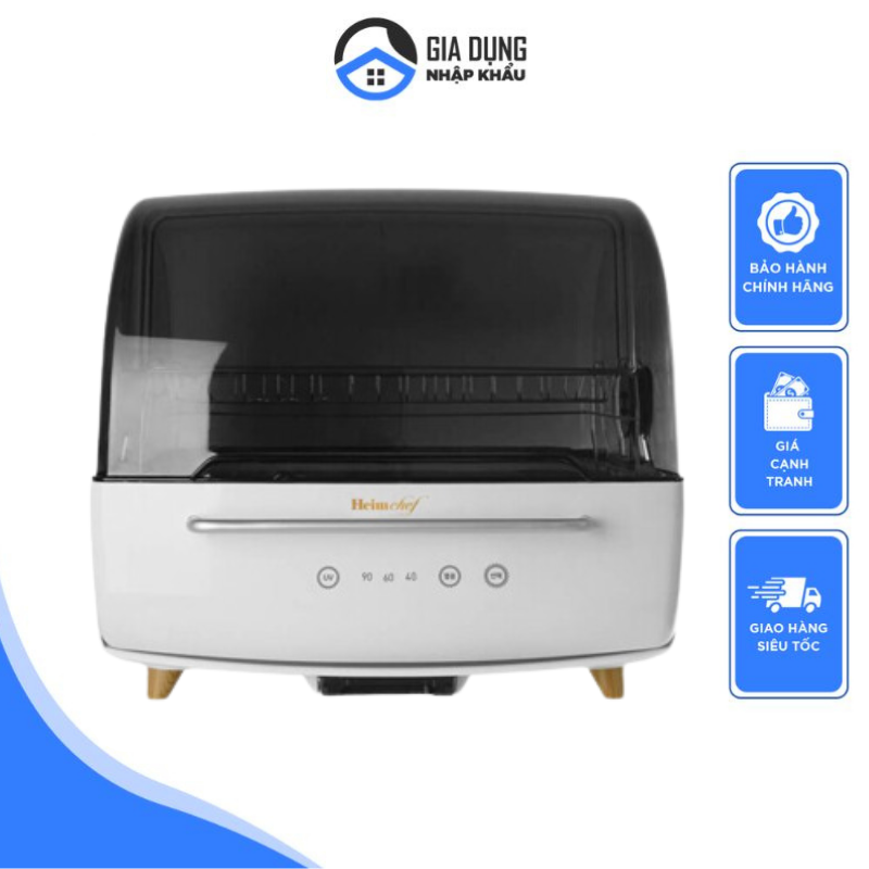 Máy Sấy và Tiệt Trùng Chén Bát Heimchef Hàn Quốc 60L / 45L / 70L, Tủ Sấy Hấp Chén Bát Đũa, Máy Diệt Khuẩn, Khử Trùng Đến 99% Vi Khuẩn Có Hại, Công Suất 300W, Chất Liệu Thép Không Gỉ, An Toàn Cho Sức Khỏe, Nhập Hàn, Bảo Hành 12 Tháng