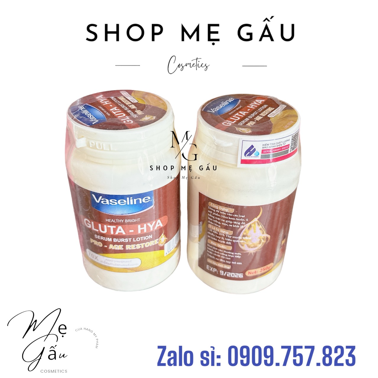 Kem kích trắng vaseline 10X thái lan 200g