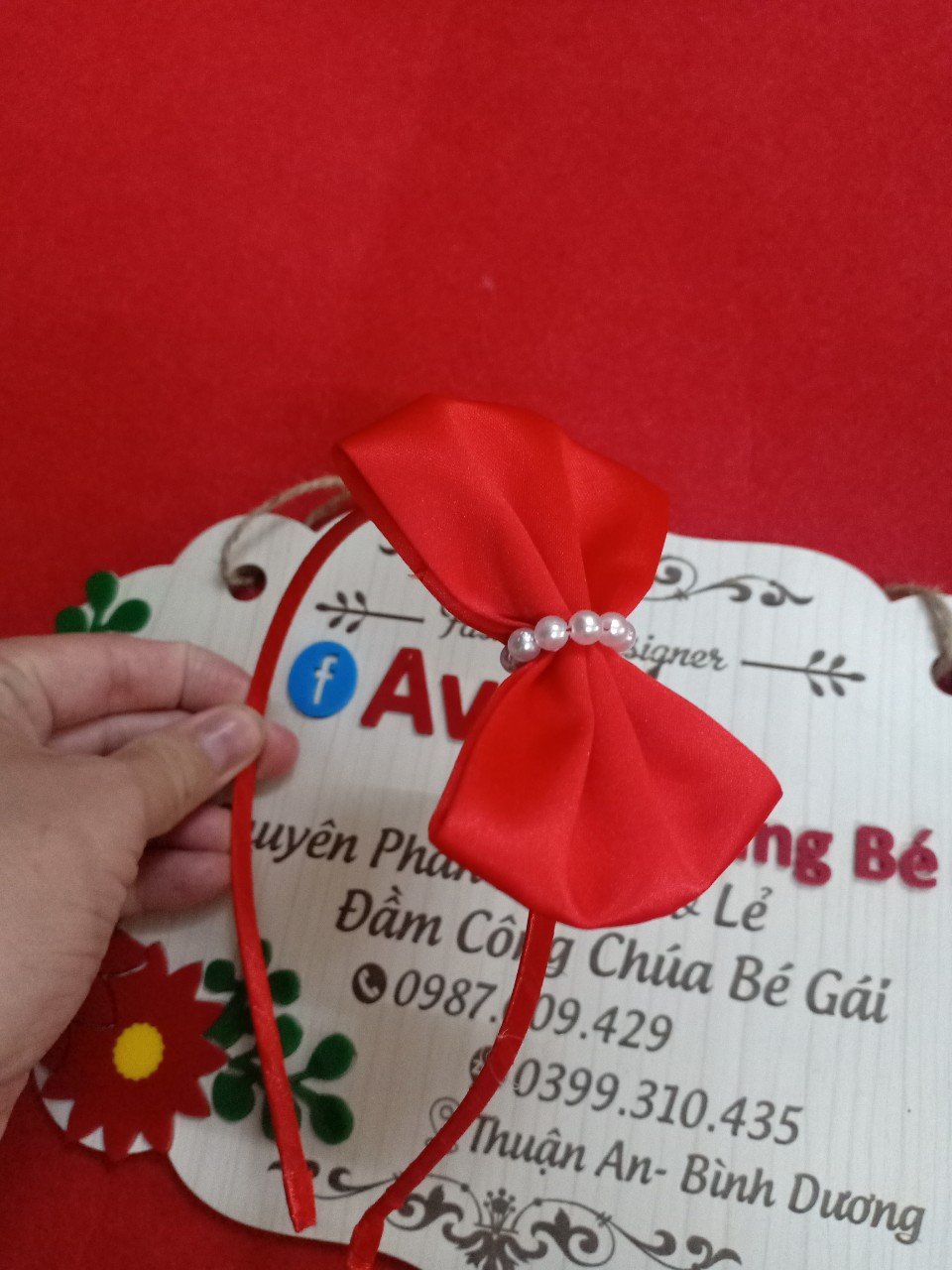 Cài tóc cho bé , cài nơ cho bé gái , cài thôi nôi cho bé