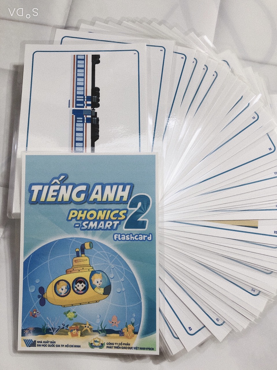 Bộ 94 Thẻ Flashcard Smart Phonics 2- Thẻ Tiếng Anh thiết kế 2 mặt ép plastics bền đẹp