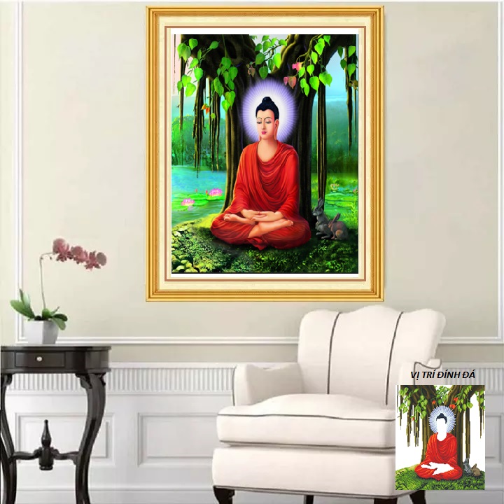 Tranh đính đá Phật Thích Ca