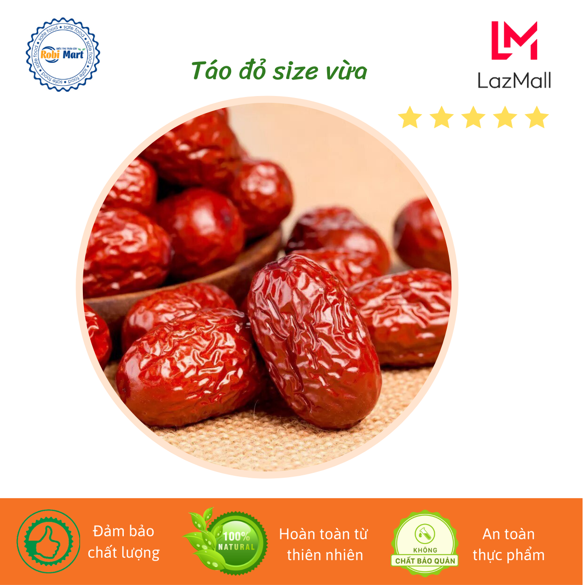 Táo đỏ size vừa quả đều màu đẹp robimart thơm ngon hàng cao cấp - gói 500g
