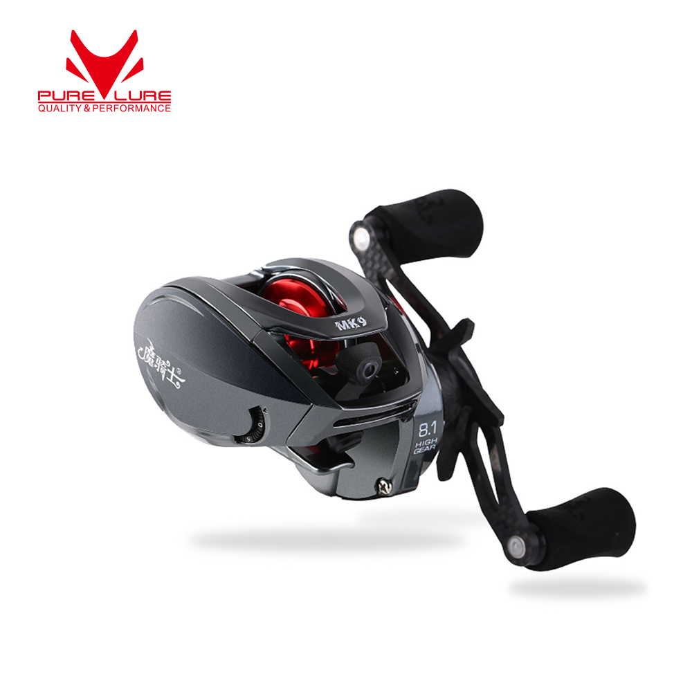 Purelure Ultralight Memancing Baitcasting Memancing Pili a Seret 8.1:1 Kelajuan Tinggi Garam & Air Segar Pemutus Reel Memancing Gegelung