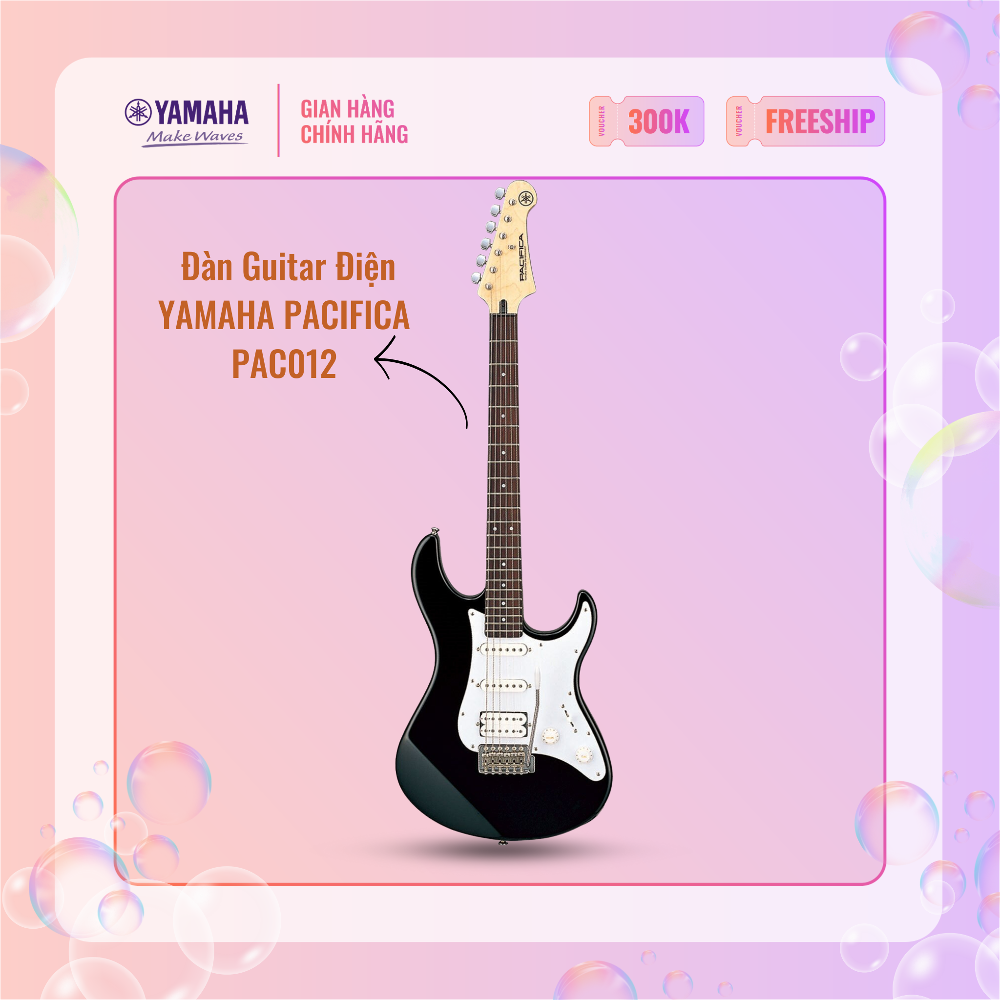 Đàn guitar điện yamaha pacifica pac012 - bảo hành chính hãng 12 tháng