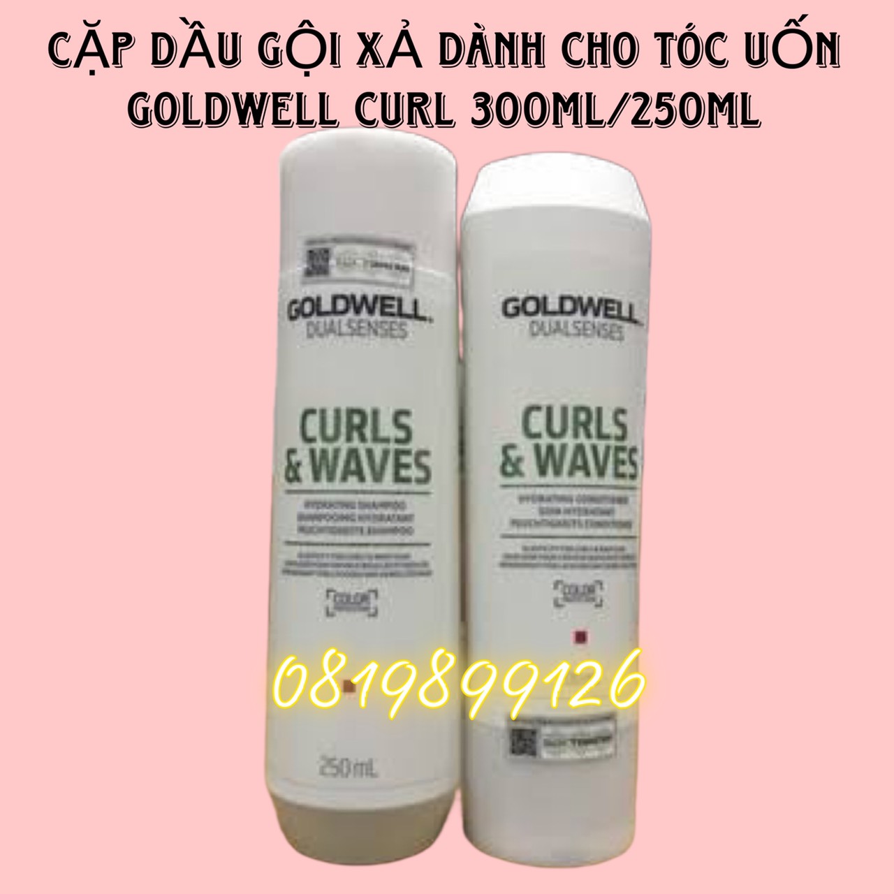 Cặp dầu gội xả dưỡng xoăn cho tóc uốn goldwell curly twist
