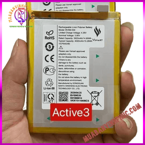 Pin vsmart active 3 / bvsm-530,dung lượng 4020mah / bảo hành 12 tháng - mbvp.com