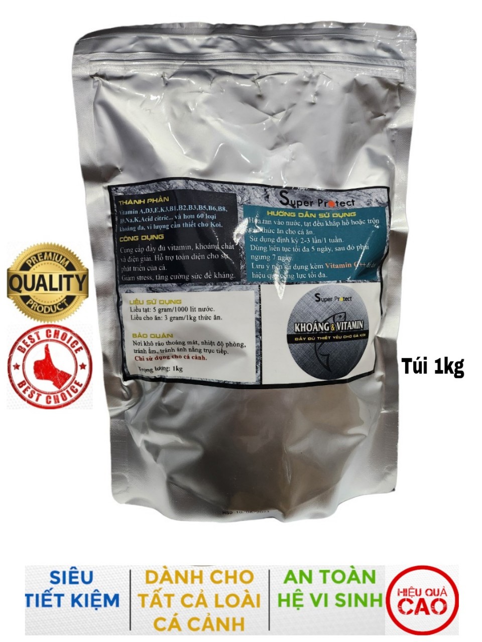 Khoáng & Vitamin Super Protect chuyên dùng cho Cá Koi, Cá Vàng, Cá Rồng và các loại cá cảnh khác
