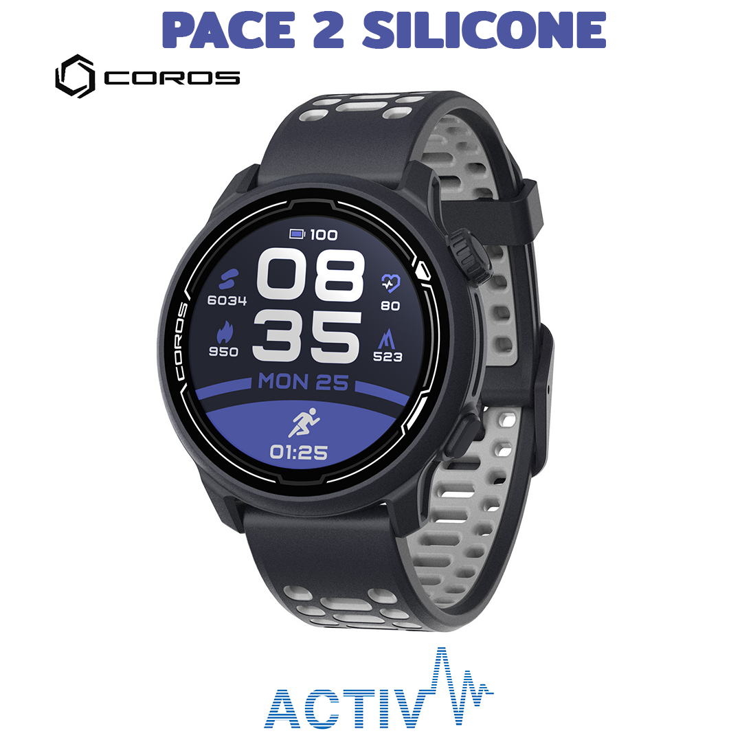 Đồng hồ gps thể thao coros pace 2 dây silicone dành cho bơi đạp chạy thi đấu thể thao