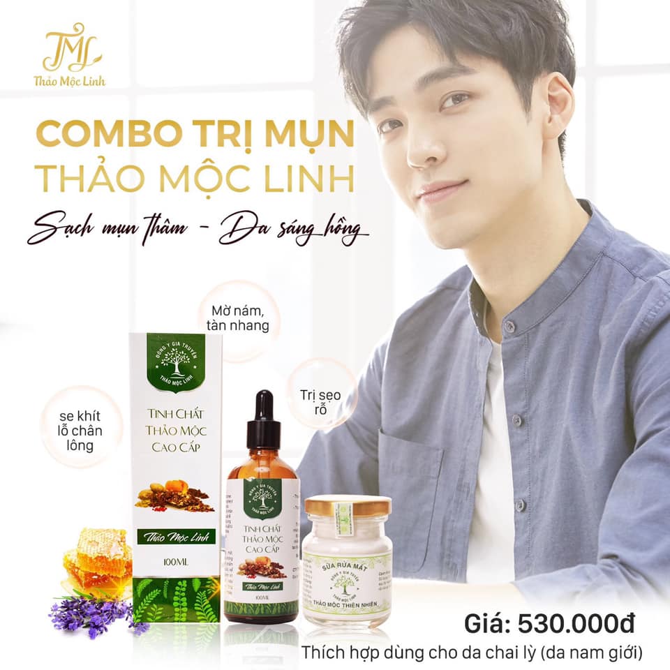 Bộ Tinh Chất Thảo Mộc Cao Cấp và Bột Rửa Mặt Thảo Mộc Thiên Nhiên