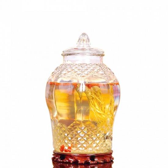 Bình ngâm rượu sâm thủy tinh 8833 10 lít không van
