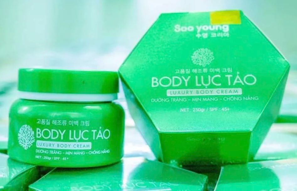 Kem body lục tảo sooyoung korea dưỡng trắng mịn màng 250gr