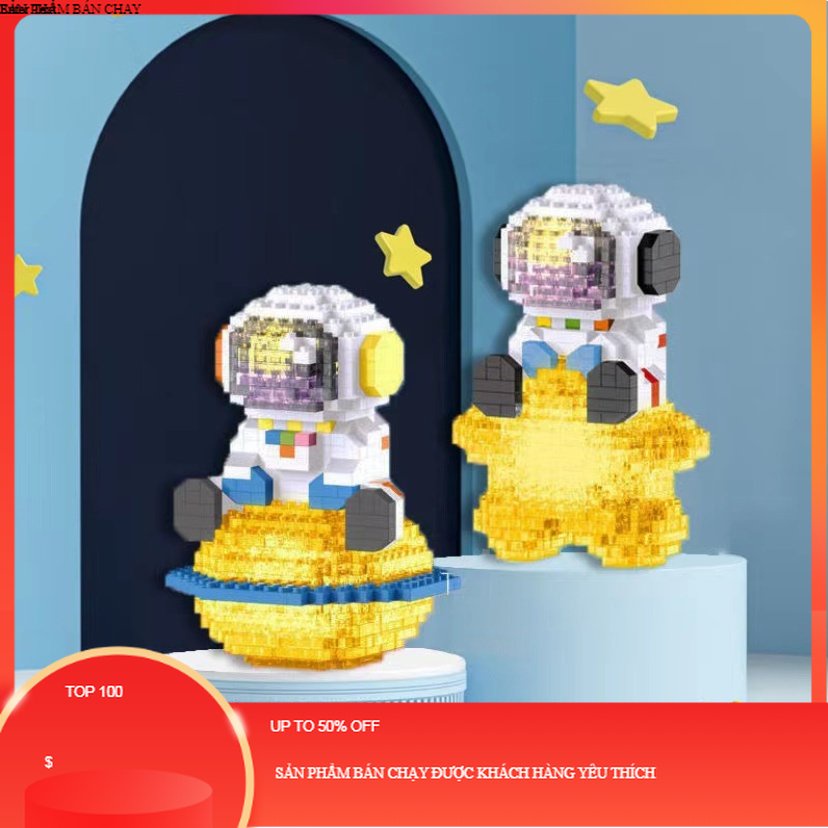 chọn quà tặng 1 6 cho bé Mô Hình Lắp Ráp 3D Mini Phi Hành Gia Phát Sáng Mô