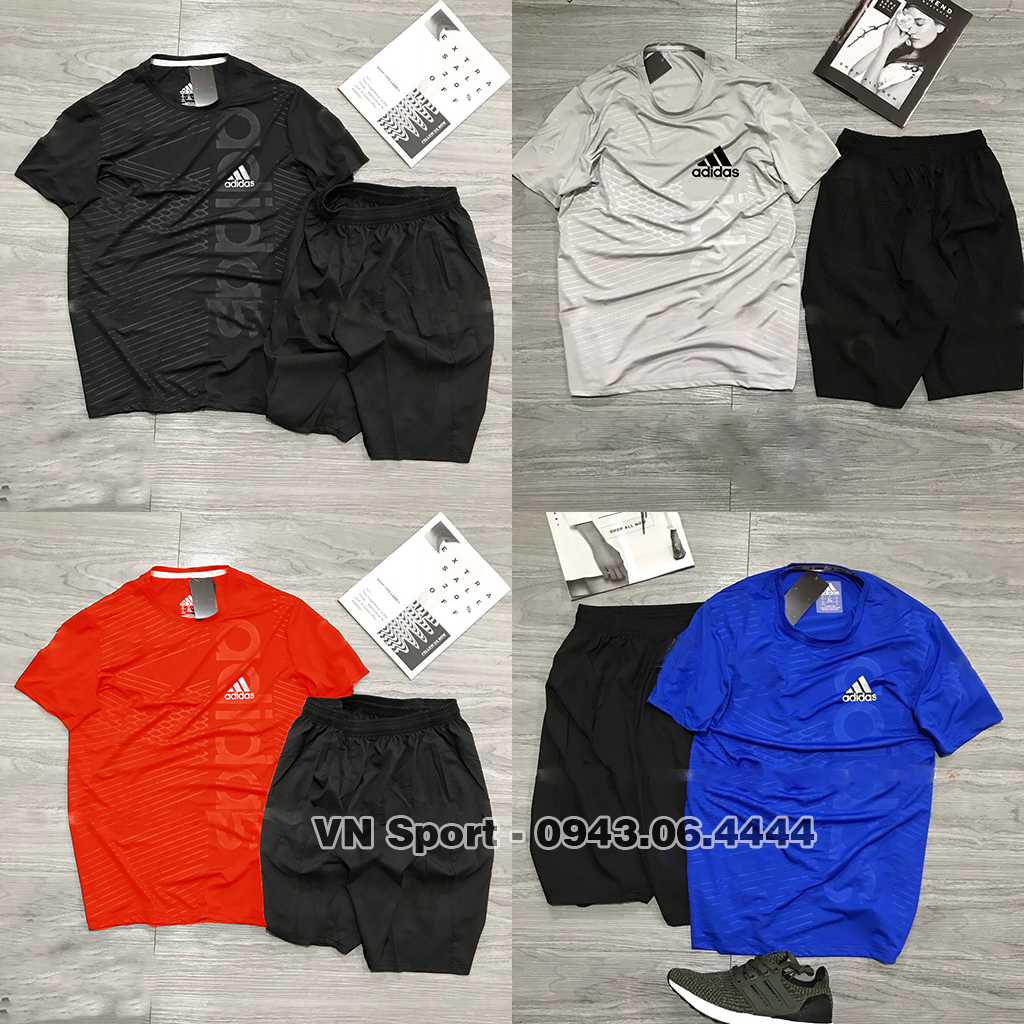 Bộ thể thao nam adidas, bộ quần áo thể thao nam vân nổi 3d