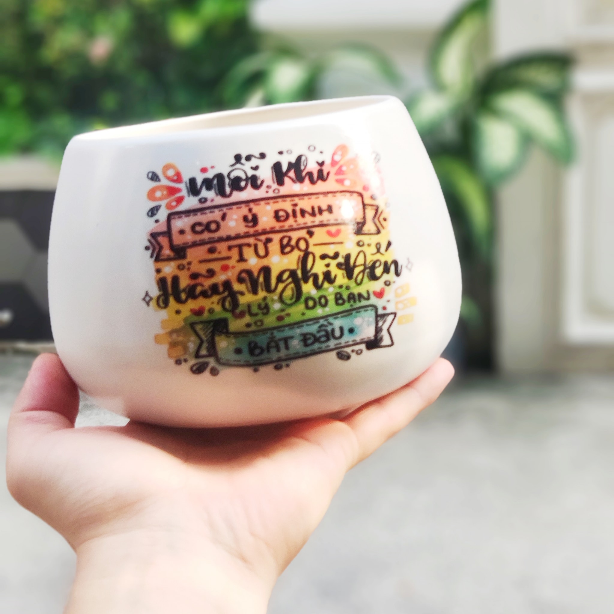 Chậu vẽ, chậu đất vẽ, quà tặng, quà tặng sinh nhật, chậu cây mini. chậu sen mini