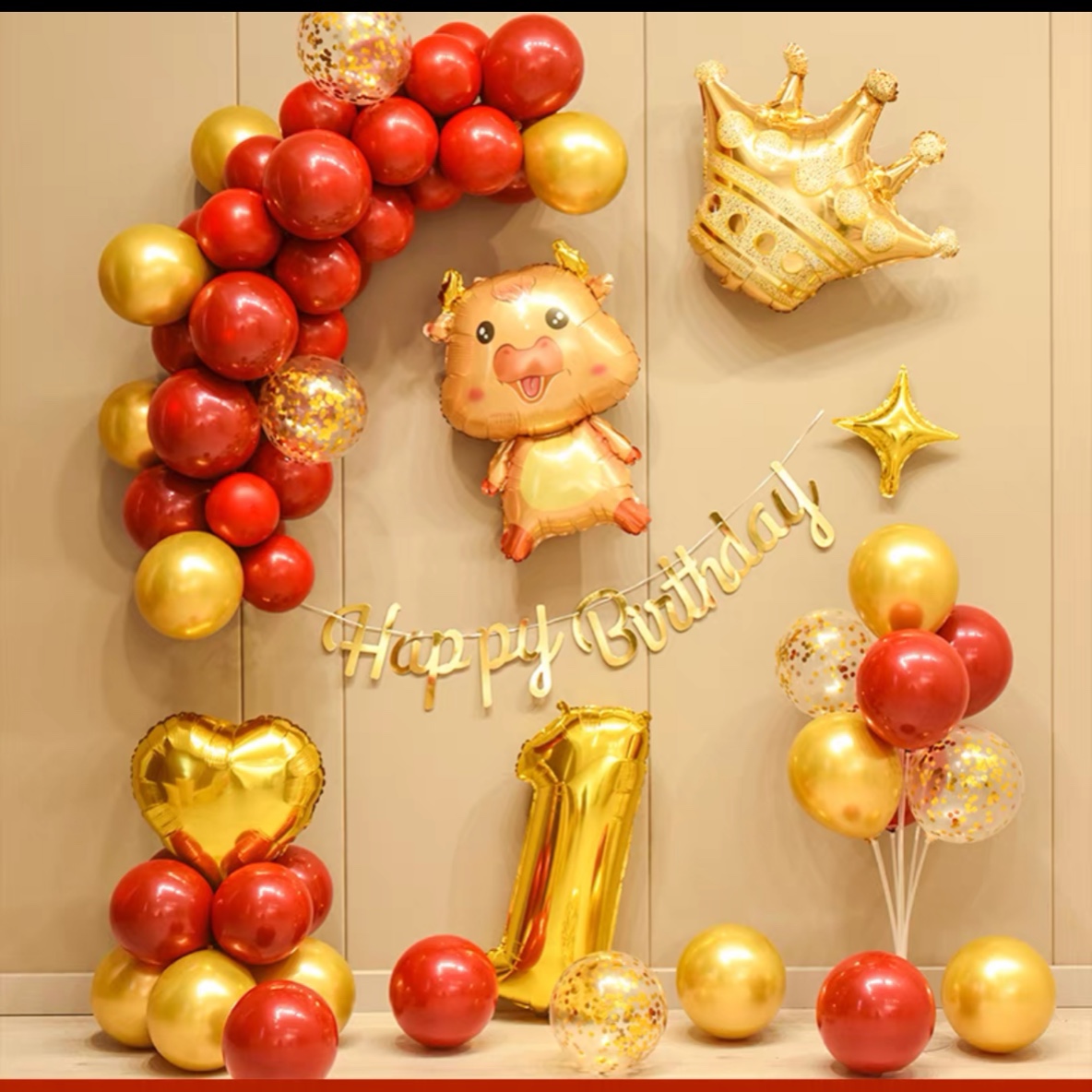 set trang trí sinh nhật tuổi trâu