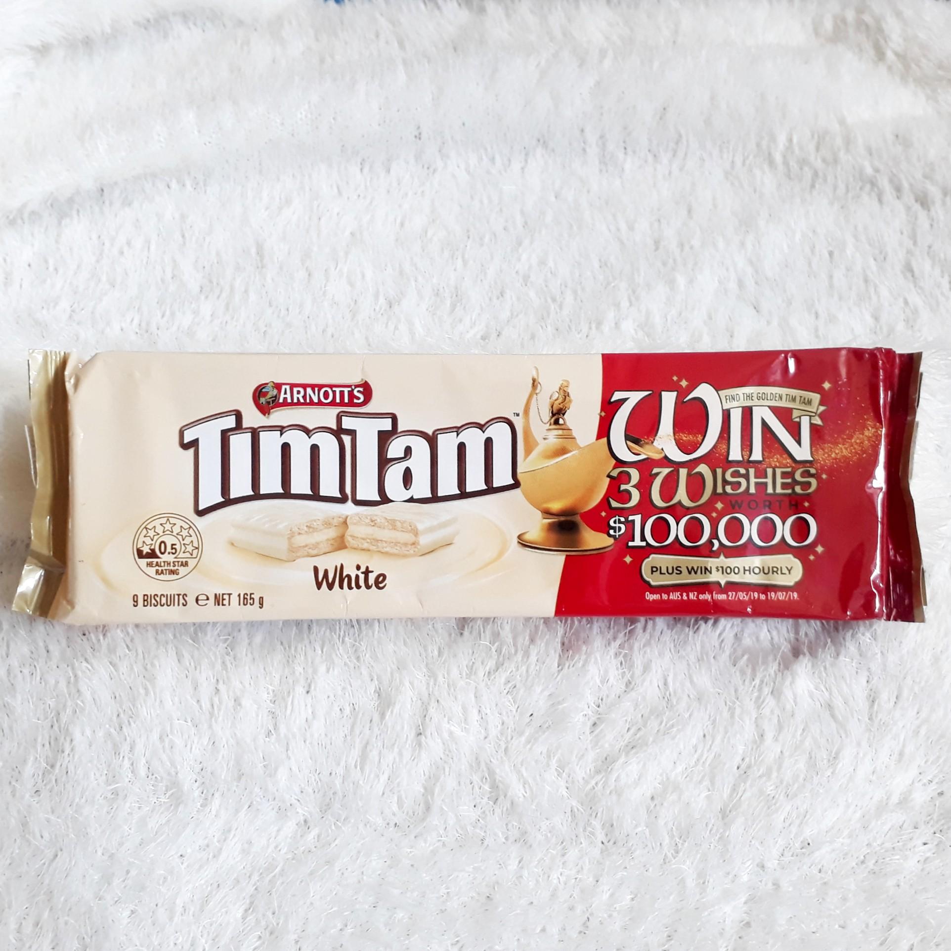 TIM TAM Úc vị sô cô la trắng White Chocolate 165g