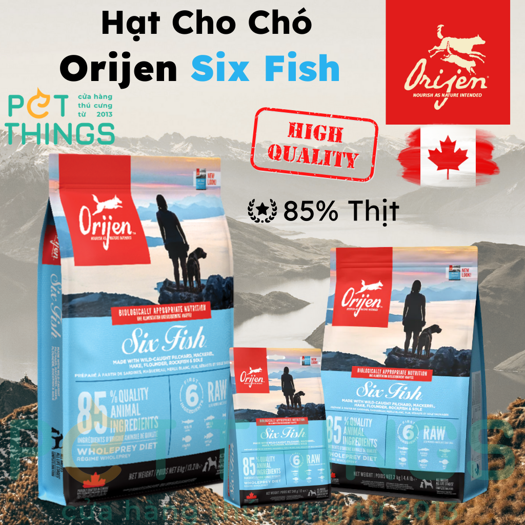 Orijen dog six fish - thức ăn hạt cho chó từ cá