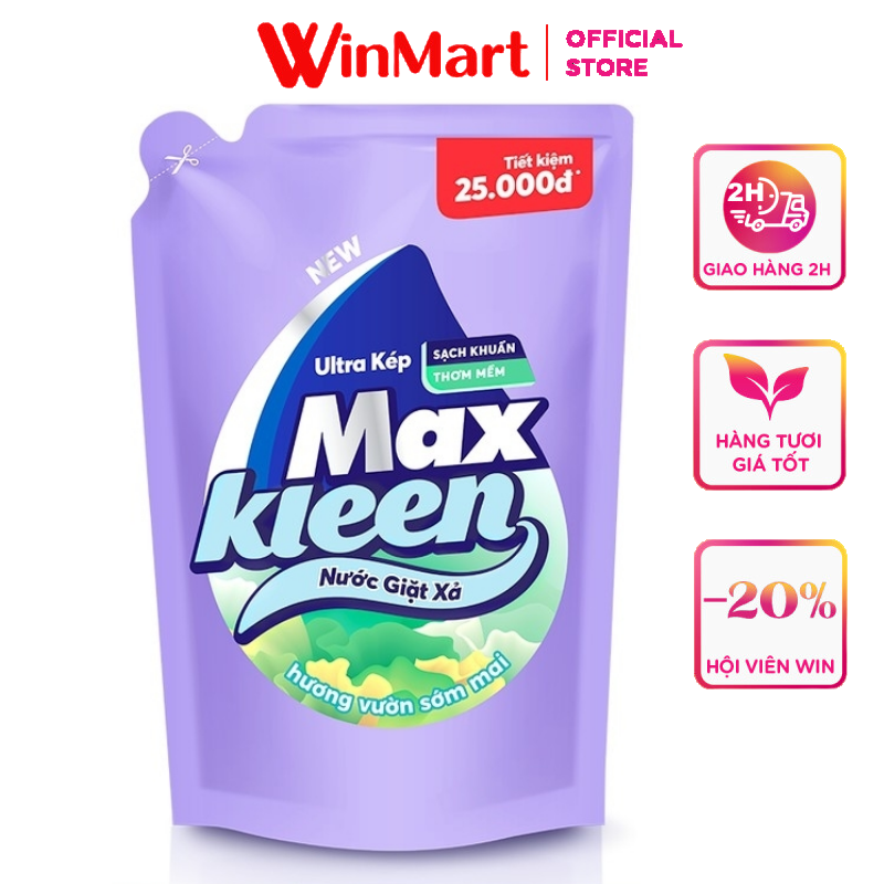 - Nước giặt xả Maxkleen hương sớm mai gói 2,4kg
