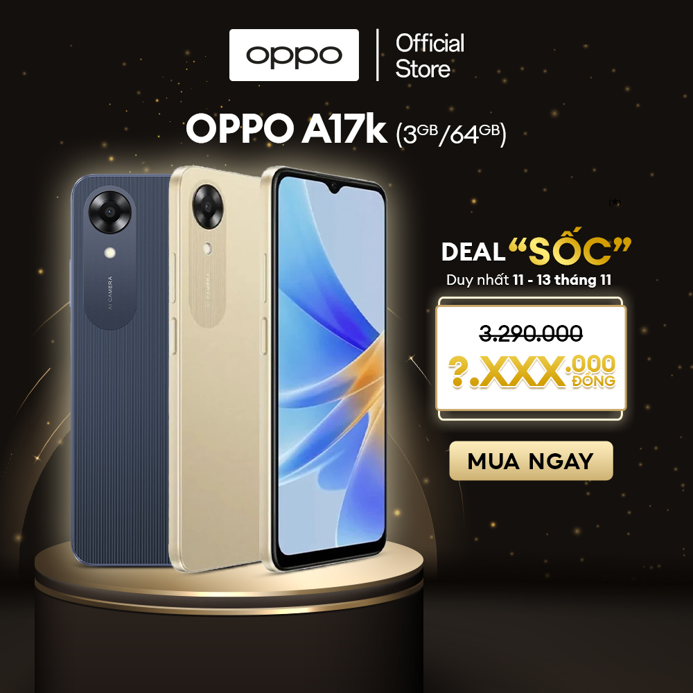 Điện thoại OPPO A17k - Hàng chính hãng