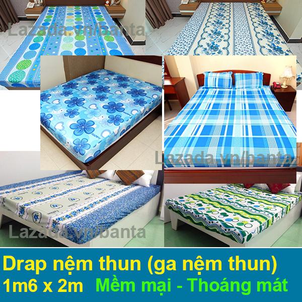 [HCM]Drap nệm thun lạnh (ga nệm thun lạnh) 1m x 2m X10cm  (Giao màu ngẫu nhiên)